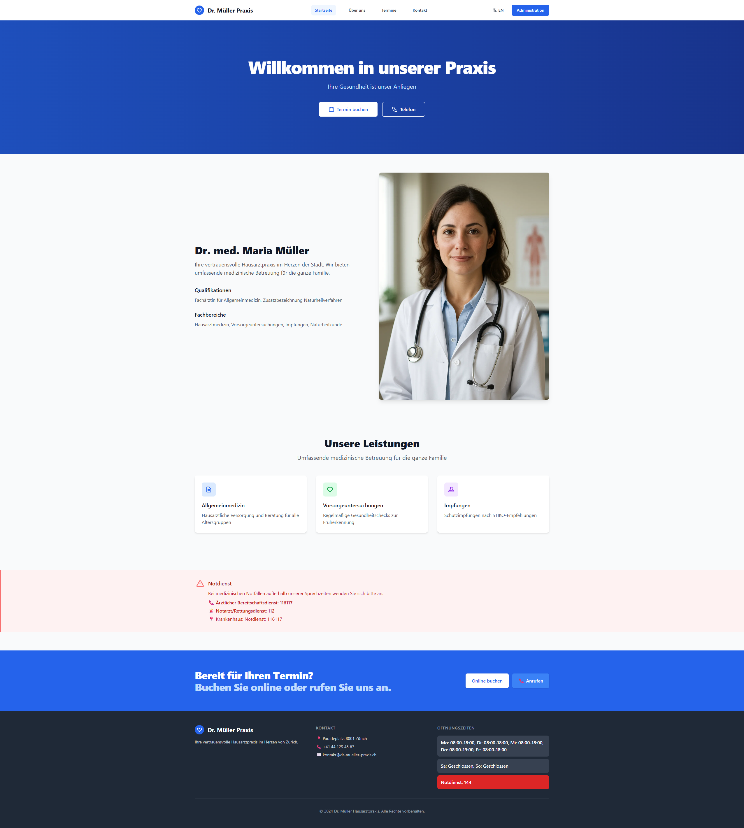 Medical Practice Homepage